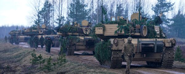 ASV armijas tanks M1A2 Abrams starptautiskajās mācībās Summer Shield XIV ASV armijas tanks M1A2 Abrams starptautiskajās mācībās Summer Shield XIV - Sputnik Latvija