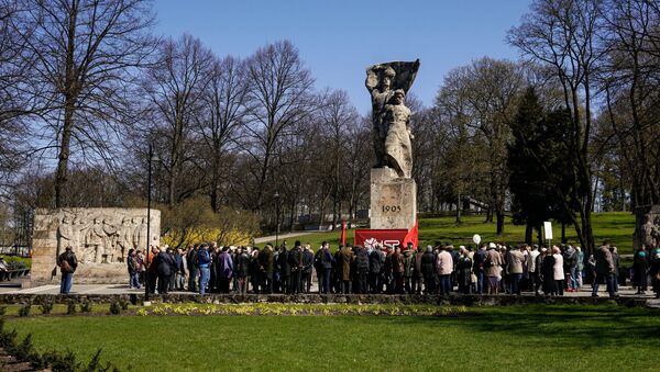 1. maijam veltītais Latvijas Sociālistiskās partijas mītiņš Rīgā - Sputnik Latvija