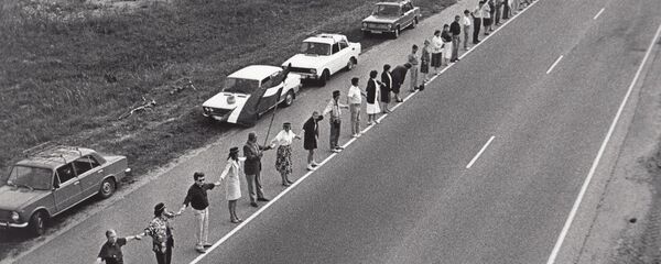 Akcija Baltijas ceļš Akcija Baltijas ceļš - Sputnik Latvija