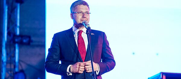 Мэр Риги Нил Ушаков на праздновании 9 мая в Парке Победы - Sputnik Латвия