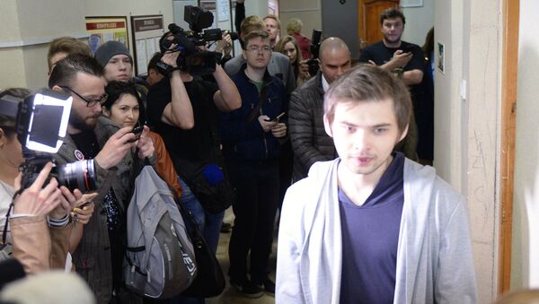 Заседание суда по делу блогера Руслана Соколовского в Екатеринбурге - Sputnik Латвия