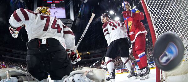 Вратарь сборной Латвии Иварс Пунненовс - Sputnik Латвия