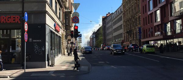 Пожар в центре Риги, 16 мая 2017 - Sputnik Латвия