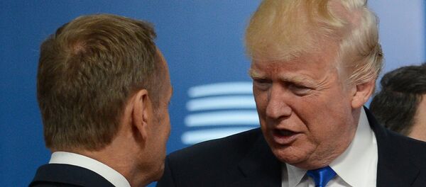 ASV prezidents Donalds Tramps ticies ar ES līderiem Briselē ASV prezidents Donalds Tramps ticies ar ES līderiem Briselē - Sputnik Latvija