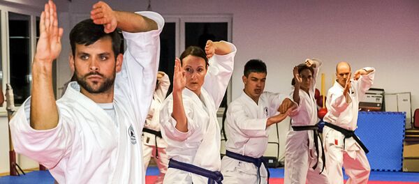 Школа боевых искусств, архивное фото Школа боевых искусств, архивное фото - Sputnik Latvija