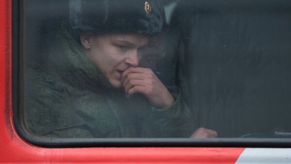 Krievijas karavīrs vilciena vagonā. Foto no arhīva - Sputnik Latvija