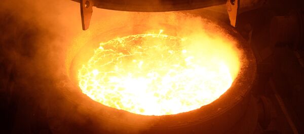 Elektriskā tērauda kausēšanas krāsns Elektriskā tērauda kausēšanas krāsns - Sputnik Latvija