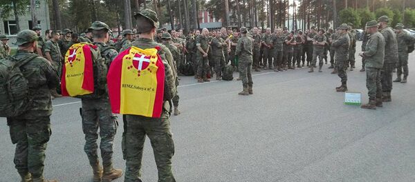 Spāņu karavīri ieradušies Latvijā Spāņu karavīri ieradušies Latvijā - Sputnik Latvija