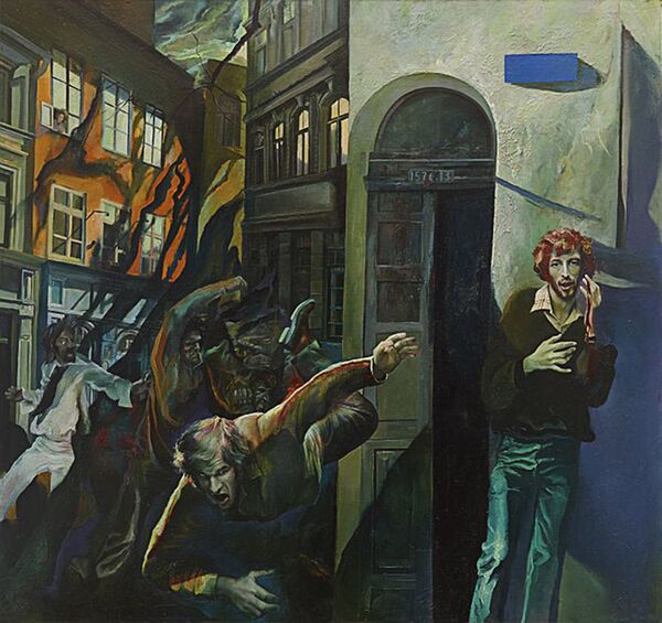 Майя Табака (Maija Tabaka). Происшествие. 1975. Холст, масло. Коллекция Музея Союза художников Латвии Майя Табака (Maija Tabaka). Происшествие. 1975. Холст, масло. Коллекция Музея Союза художников Латвии - Sputnik Латвия