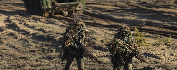 Военные учения Железный волк в Литве Военные учения Железный волк в Литве - Sputnik Latvija