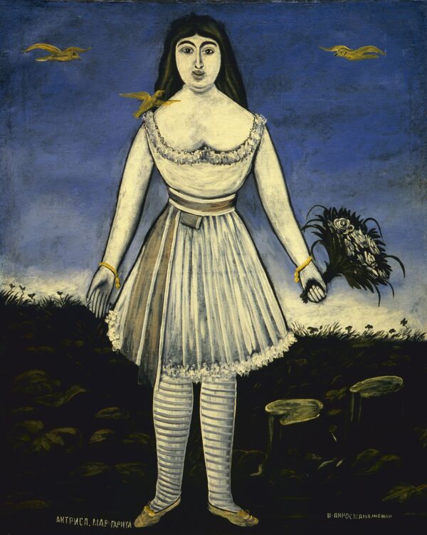 Репродукция картины Нико Пиросмани Актриса Маргарита - Sputnik Латвия