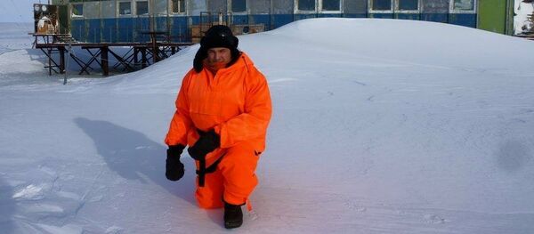 Герман Москвитин в Антарктиде Герман Москвитин в Антарктиде - Sputnik Латвия