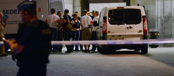 Kriminālistri strādā Briseles centrālajā stacijā. Foto no arhīva - Sputnik Latvija