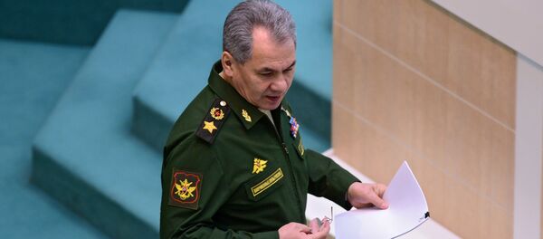 Министр обороны РФ Сергей Шойгу на заседании Совета Федерации РФ - Sputnik Latvija