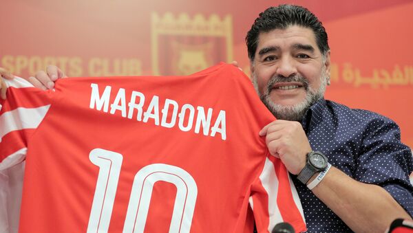 Leģendārais argentīniešu futbolists Djego Maradona - Sputnik Latvija