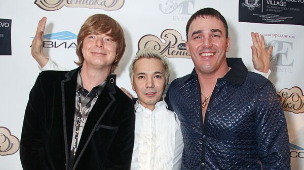 Участники группы Иванушки International Андрей Григорьев-Апполонов, Олег Яковлев и Кирилл Андреев (слева направо) - Sputnik Латвия