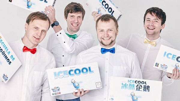 Создатели игры Янис Грунте, Эгилс Грасманис, Рейнис Бутанс и Эдгарс Закис - Sputnik Латвия