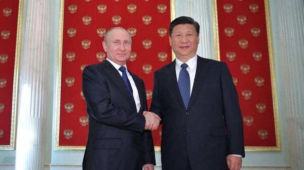 Президент РФ Владимир Путин и председатель Китайской Народной Республики Си Цзиньпин - Sputnik Латвия