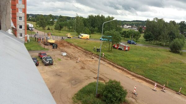 Разрыв газопровода в Ругелях, на улице Академика Графтио, 23 - Sputnik Латвия
