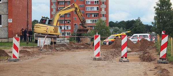 Разрыв газопровода в Ругелях, на улице Академика Графтио, 23 - Sputnik Латвия