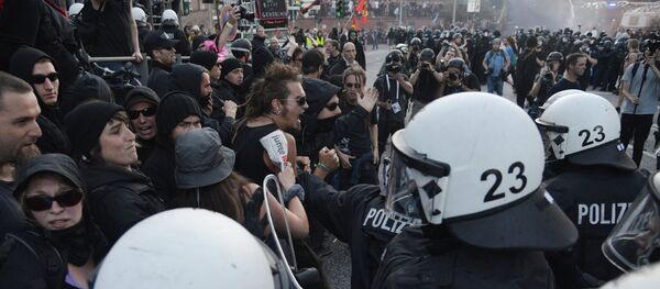 Protesta akcijas Hamburgā Protesta akcijas Hamburgā - Sputnik Latvija