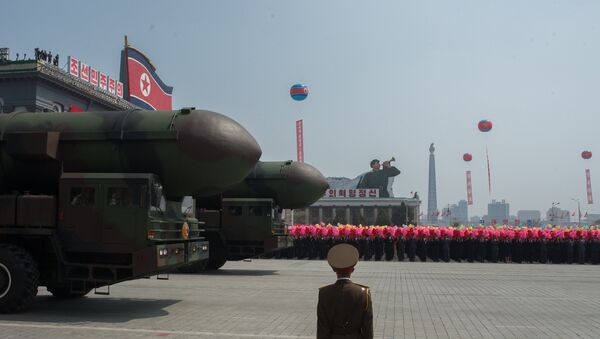 Пусковые установки межконтинентальных баллистических ракет Корейской народной армии, архивное фото - Sputnik Latvija