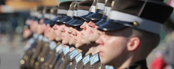 Рота почетного караула Штабного батальона Национальных вооруженных сил Латвии Рота почетного караула Штабного батальона Национальных вооруженных сил Латвии - Sputnik Latvija