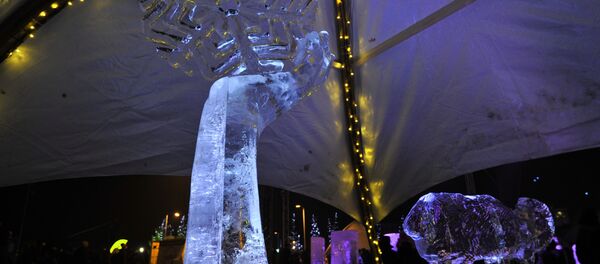 На 18 международном фестивале ледовой скульптуры в Елгаве  - Sputnik Латвия