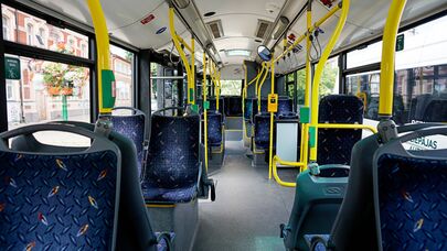 Интерьер лиепайского автобуса