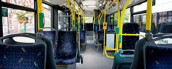 Liepājas autobusa interjers Liepājas autobusa interjers - Sputnik Latvija