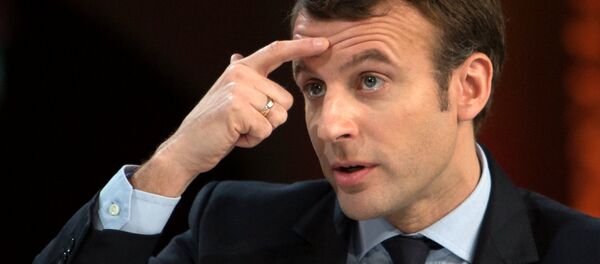 Экс-министр экономики Франции, кандидат в президенты Эммануэль Макрон представляет свою программу в области здравоохранения и социальной защиты перед Национальной федерацией страховой защиты Франции в Париже. Экс-министр экономики Франции, кандидат в президенты Эммануэль Макрон представляет свою программу в области здравоохранения и социальной защиты перед Национальной федерацией страховой защиты Франции в Париже. - Sputnik Latvija