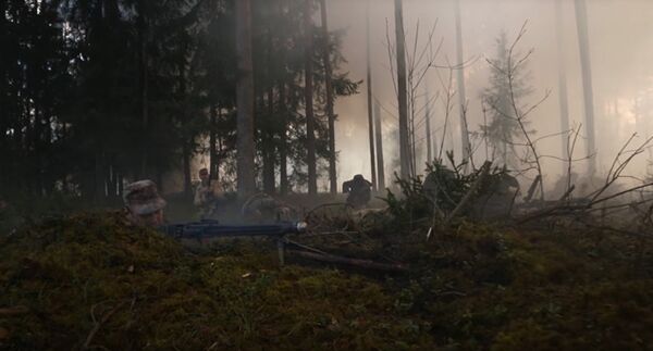 Кадр из фильма Лесные братья. Сражение за Балтию,  снятый документалистами НАТО  - Sputnik Латвия