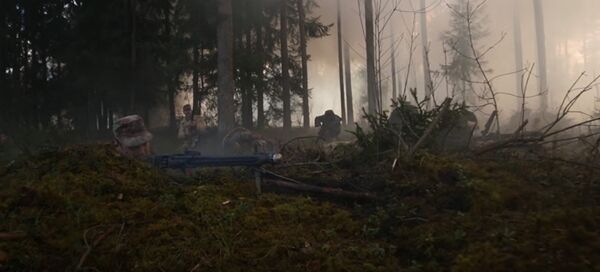 Кадр из фильма Лесные братья. Сражение за Балтию, снятый документалистами НАТО Кадр из фильма Лесные братья. Сражение за Балтию, снятый документалистами НАТО - Sputnik Латвия