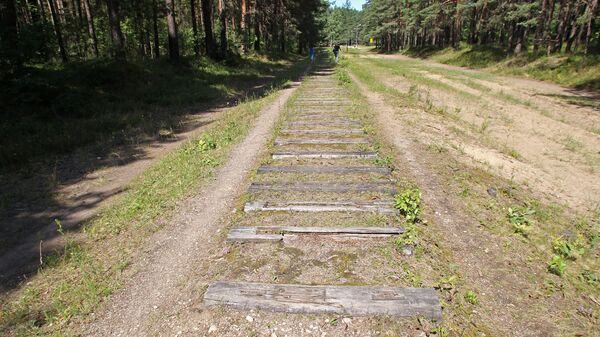 И я по шпалам, опять по шпалам... по насыпи Рижской детской железной дороги можно попытаться уйти в детство И я по шпалам, опять по шпалам... по насыпи Рижской детской железной дороги можно попытаться уйти в детство - Sputnik Латвия