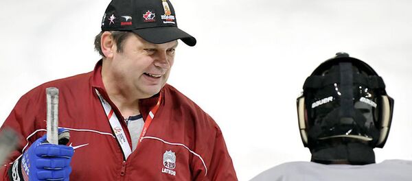 Тренер сборной Латвии по хоккею Леонид Береснев Тренер сборной Латвии по хоккею Леонид Береснев - Sputnik Latvija