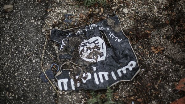 Флаг радикальной исламистской организации ИГИЛ - Sputnik Латвия