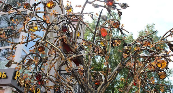 Янтарные яблоки на яблоне, фото с места событий - Sputnik Латвия