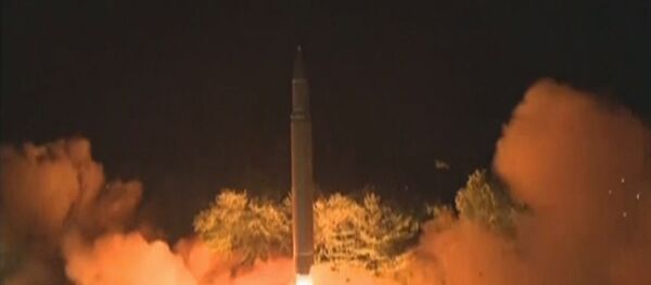 Запуск баллистической ракеты в Северной Корее Запуск баллистической ракеты в Северной Корее - Sputnik Латвия