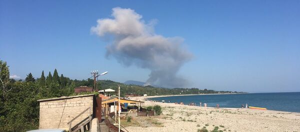 Фото взрыва в Приморском районе - Sputnik Латвия