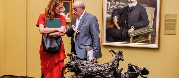 Выставка Золотая классика русского искусства. XIX век в Рижской бирже Выставка Золотая классика русского искусства. XIX век в Рижской бирже - Sputnik Latvija