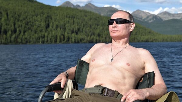 Президент РФ В.Путин провел отпуск в Республике Тыва - Sputnik Латвия