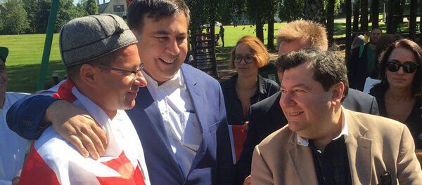 Михаил Саакашвили в Вильнюсе - Sputnik Латвия