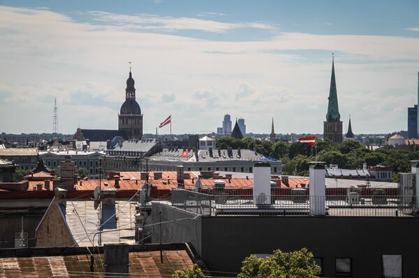 Вид с террасы 67 Grill&Lounge на Старый город - Sputnik Латвия