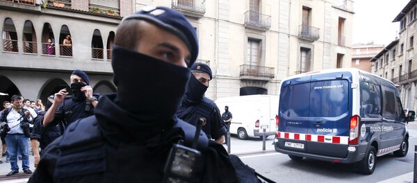 Katalonijas policisti. Foto no arhīva Katalonijas policisti. Foto no arhīva - Sputnik Latvija