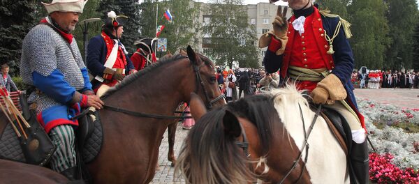 Смелый командир Александр Батов из военно-исторического клуба Штурм из города Истра - Sputnik Латвия