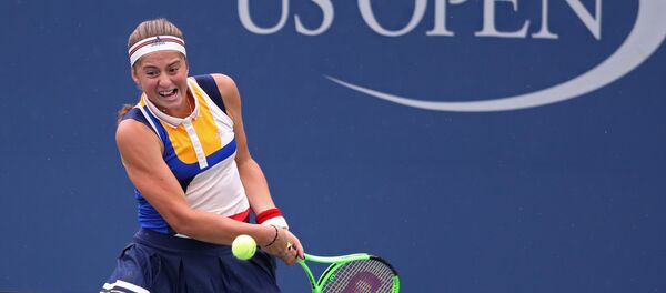 Елена Остапенко на US Open, 2-й день турнира - Sputnik Латвия