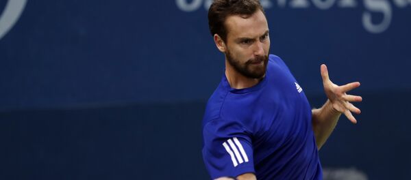 Эрнестс Гулбис (Латвия), на открытом чемпионате США 30 августа 2017 года Эрнестс Гулбис (Латвия), на открытом чемпионате США 30 августа 2017 года - Sputnik Латвия