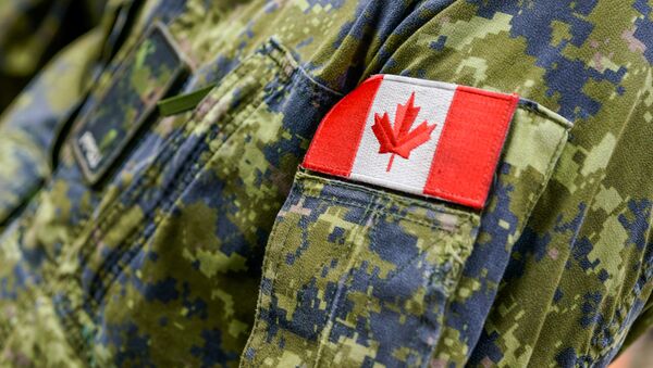 Latvijā dislocētā Kanādas militārā kontingenta emblēma. Foto no arhīva - Sputnik Latvija