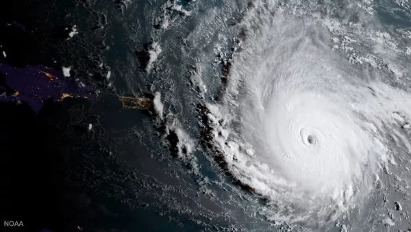 Viesuļvētras Irma fotouzņēmums no kosmosa - Sputnik Latvija