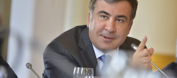 Bijušais Gruzijas prezidents un bijušais Odesas apgabala gubernators Mihails Saakašvili Bijušais Gruzijas prezidents un bijušais Odesas apgabala gubernators Mihails Saakašvili - Sputnik Latvija